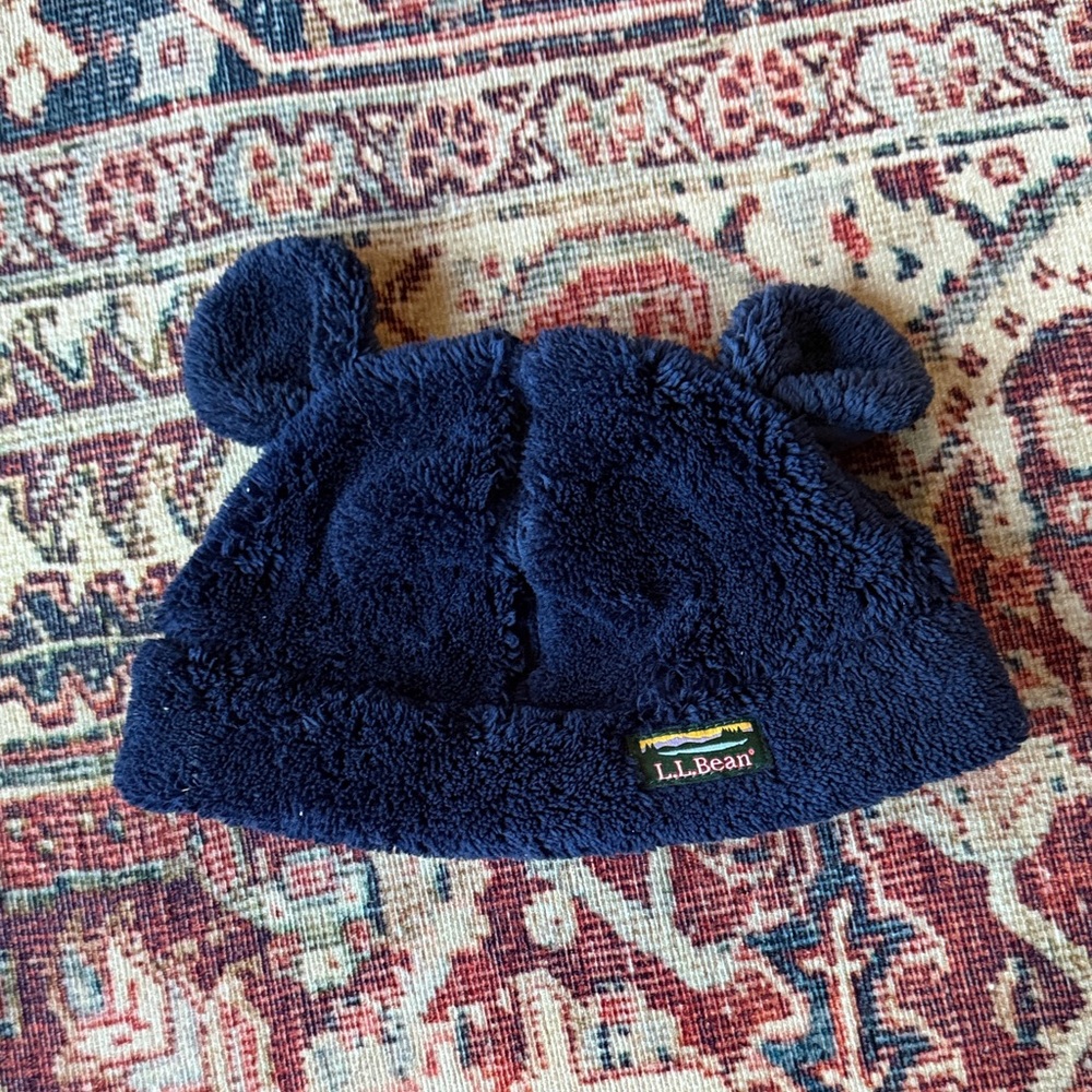 L.L. Bean Kids' Navy Fleece Hat with Ears